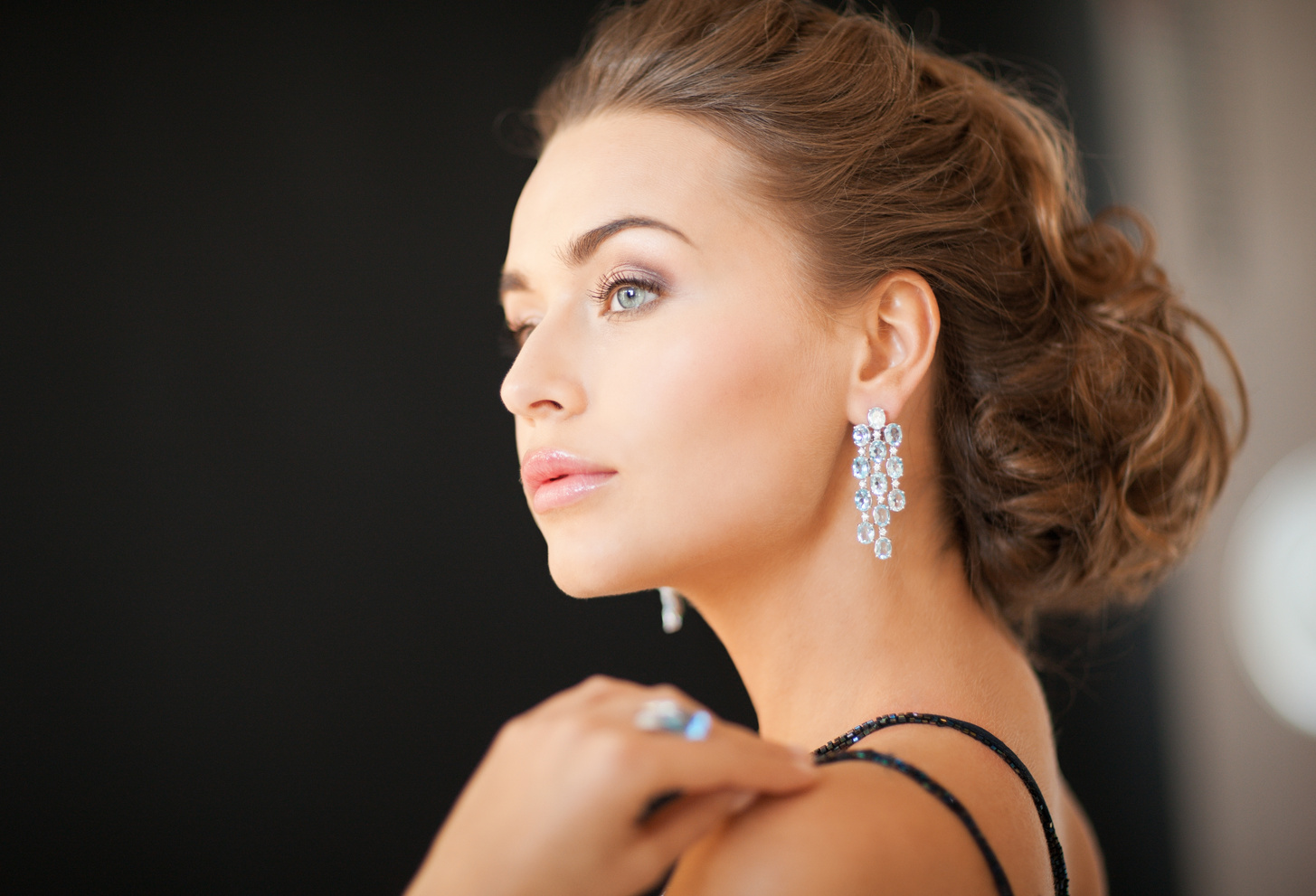 Woman with Diamond Earrings